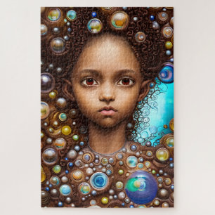 Fantasy African American elf Jigsaw Puzzle