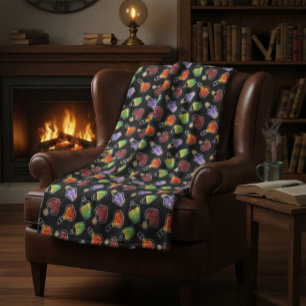 Fantasy Alchemy-Inspired Throw Blanket