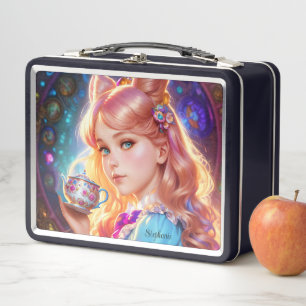 Fantasy Alice In Wonderland Metal Lunch Box