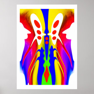 Fantasy alien machine art poster