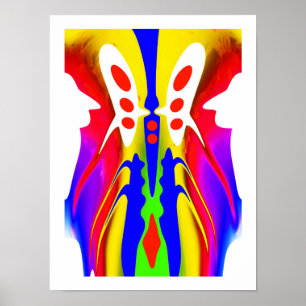 Fantasy alien machine art poster