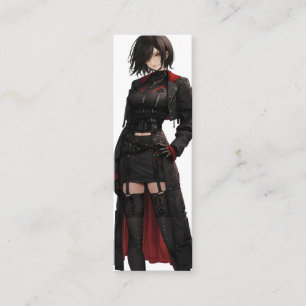 Fantasy Anime Mysterious Girl Mini Business Card