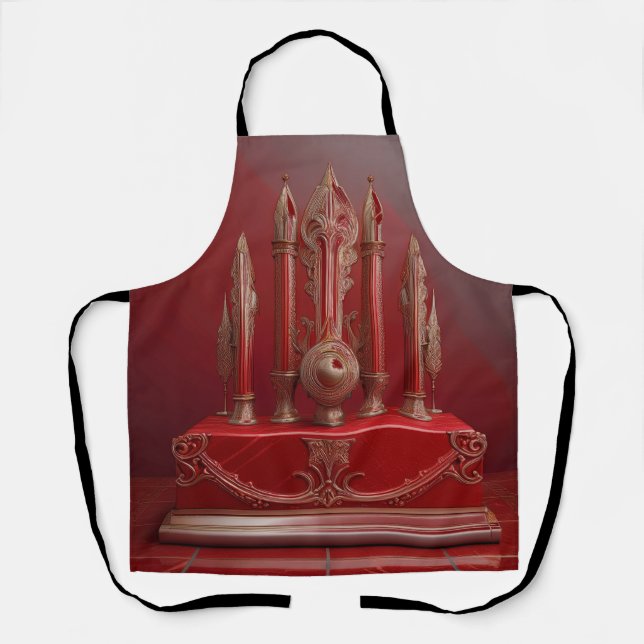 Fantasy Antique Fountain Pen Deskset Apron (Front)