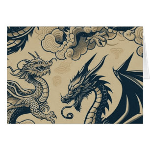 Fantasy Antiqued Dragons 