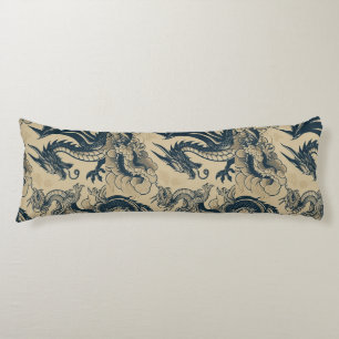 Fantasy Antiqued Dragons Body Cushion