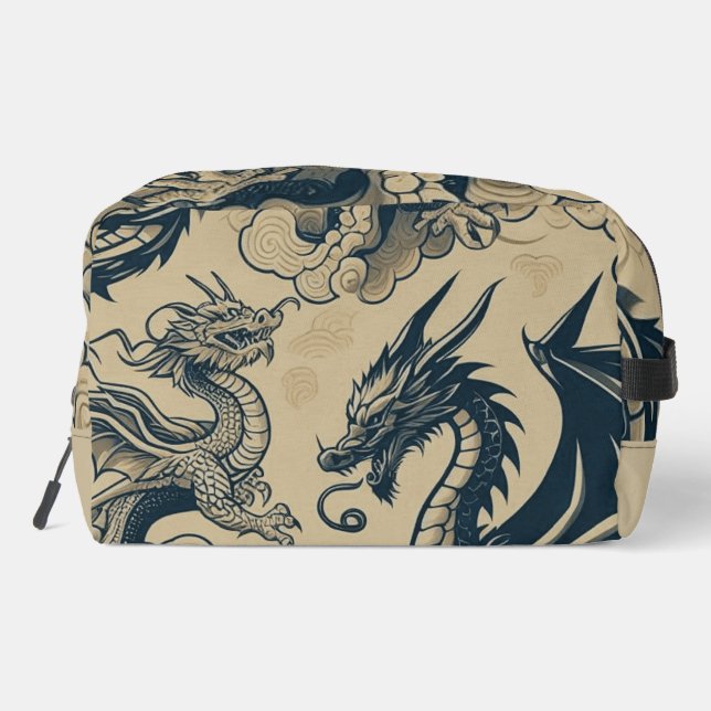 Fantasy Antiqued Dragons  Dopp Kit (Back)