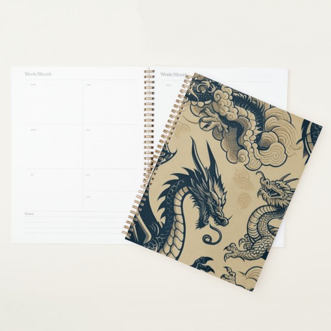 Fantasy Antiqued Dragons  Planner (Display)