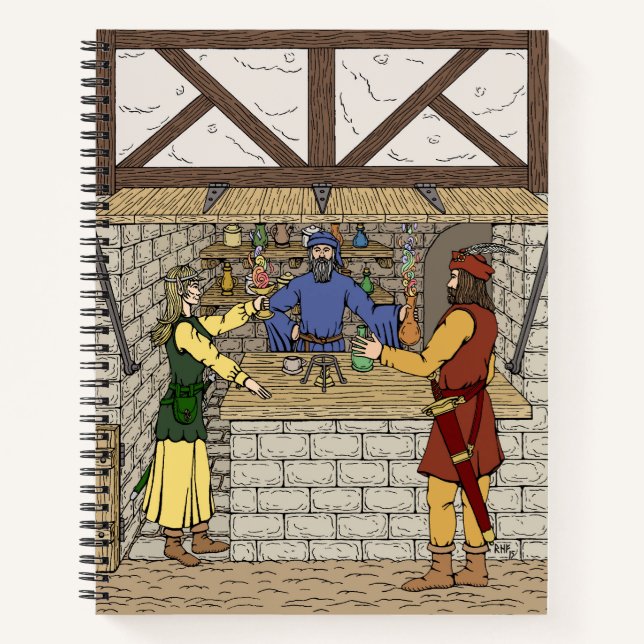Fantasy Apothecary Shop Notebook (Front)