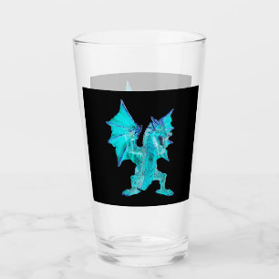 Fantasy Aqua Dragon Mythical Art Creature Glass