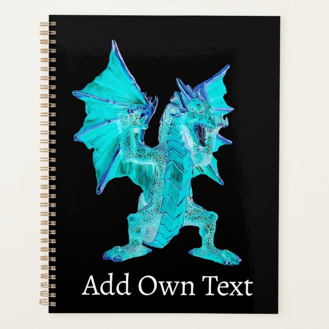 Fantasy Aqua Dragon  Planner (Front)