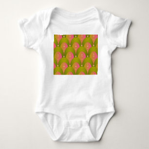 Fantasy Arcs Beads Pink Green Baby Bodysuit