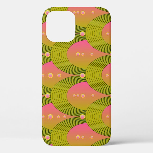 Fantasy Arcs Beads Pink Green Case-Mate iPhone Case (Back)