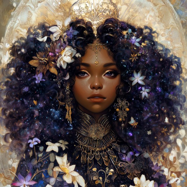 Fantasy Art Black Girl Black Queen Goddess Poster (Creator Uploaded)