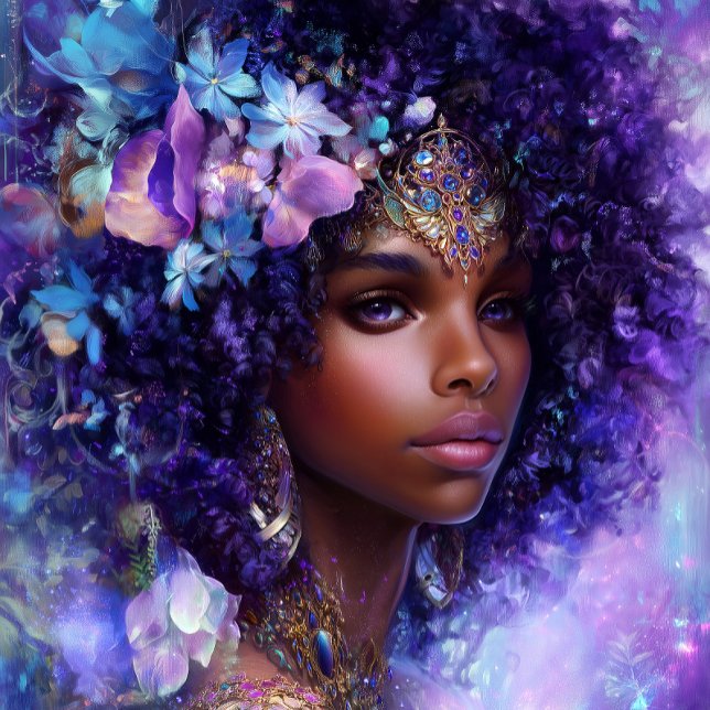 Fantasy Art Black Girl Black Queen Goddess Poster (Creator Uploaded)