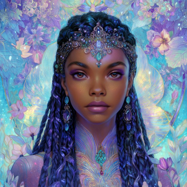 Fantasy Art Black Girl Black Queen Goddess Poster (Creator Uploaded)