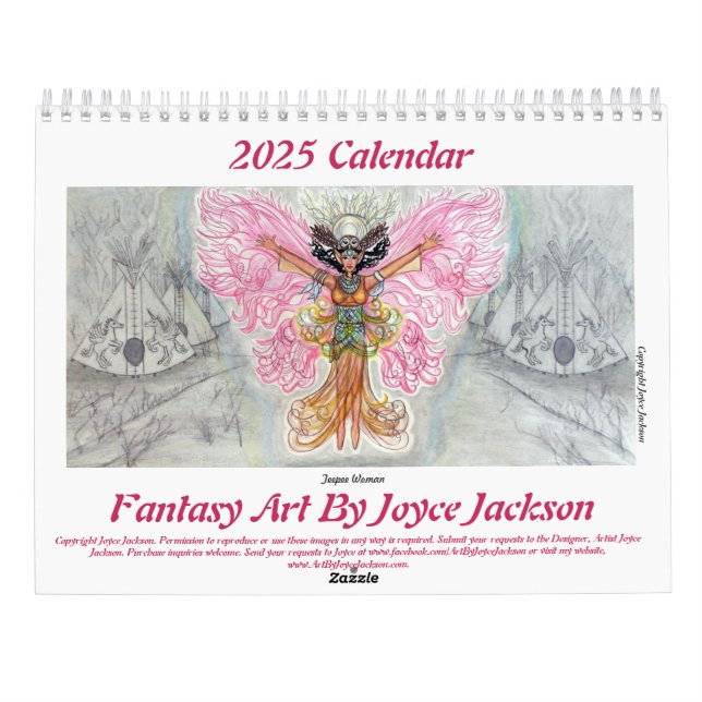 Fantasy Art by Joyce Jackson 2025 Calendar (Back)