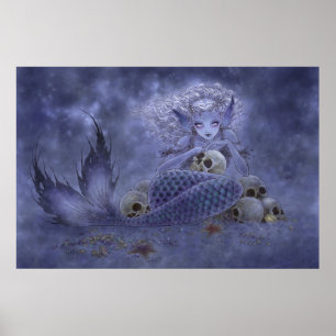 Fantasy Art Print - Dark Mermaid