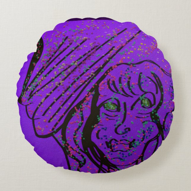 Fantasy Art Round Pillow (Front)