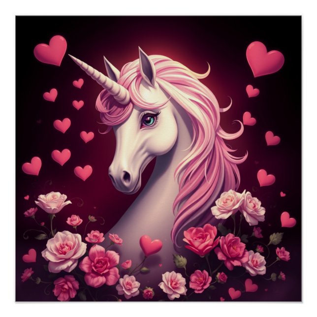 Fantasy Art Unicorn Poster (Front)