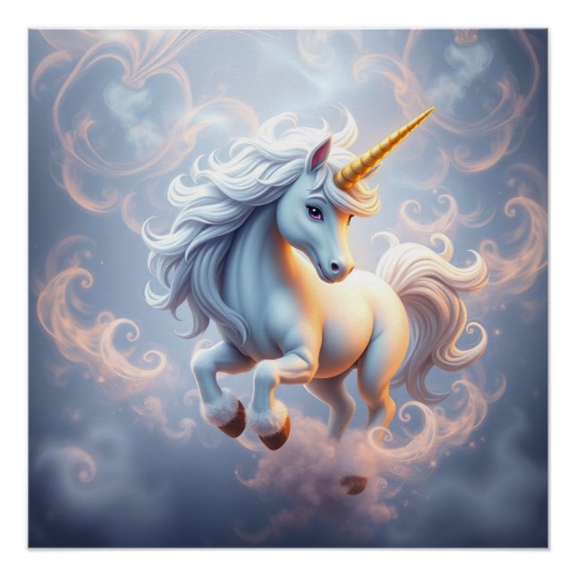 Fantasy Art Unicorn Poster (Front)