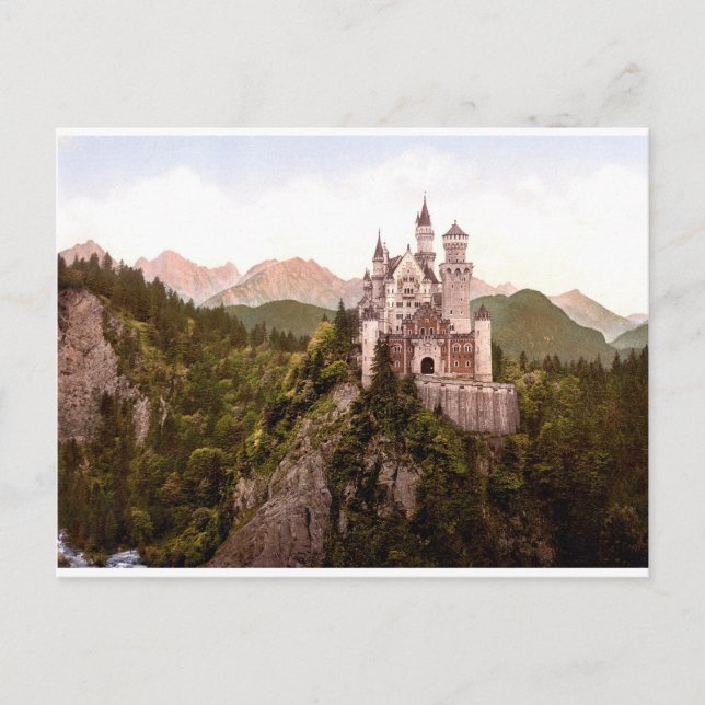 fantasy-art-wallpaper-34, Neuschwanstein Castle Postcard (Front)