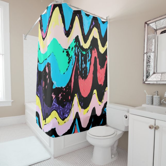 Fantasy at sea shower curtain (In Situ)
