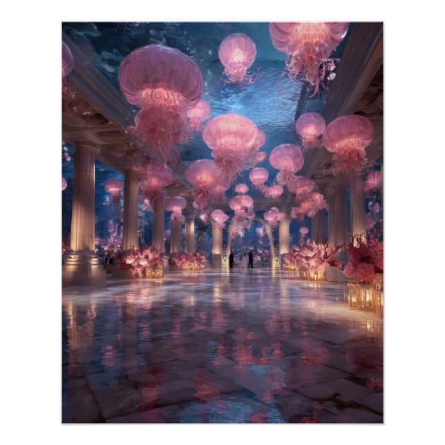 Fantasy Ballroom Jellyfish Light Dreamscape Poster (Front)