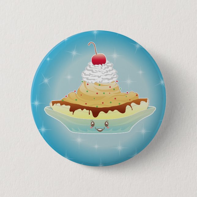 Fantasy bananasplit 6 cm round badge (Front)