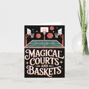 Fantasy Basketball Court Magic Draught Game Style  Card