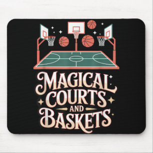 Fantasy Basketball Court Magic Draught Game Style  Mouse Pad