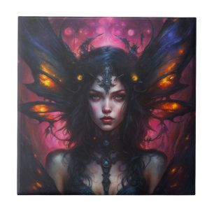 Fantasy Beautiful Flowers Pixie Fairy Princess Ceramic Tile