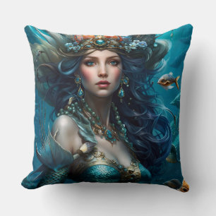 Fantasy Beautiful Mermai Princess Cushion