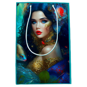 Fantasy Beautiful Mermaid 1 Medium Gift Bag
