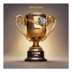 Fantasy Best Mum Ever Trophy Poster