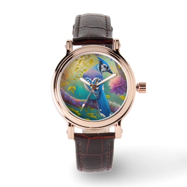 Fantasy Birds Blue Jay Watch (Front)