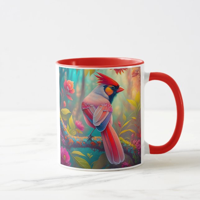 Fantasy Birds Male Cardinal Mug (Right)