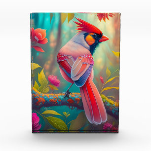 Fantasy Birds Male Cardinal Photo Block