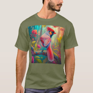 Fantasy Birds Male Cardinal T-Shirt