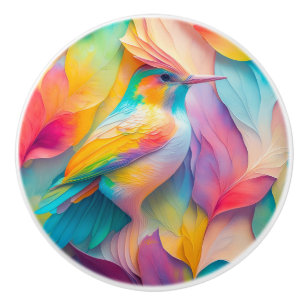 Fantasy Birds Silk Bird Ceramic Knob
