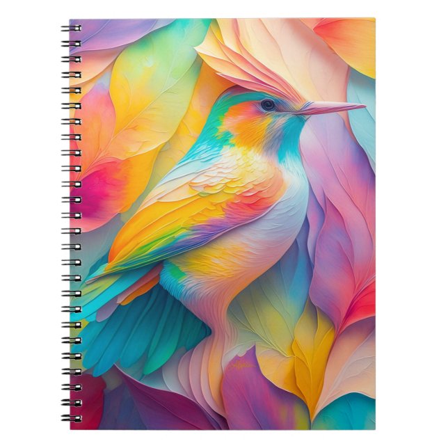 Fantasy Birds Silk Bird Notebook (Front)