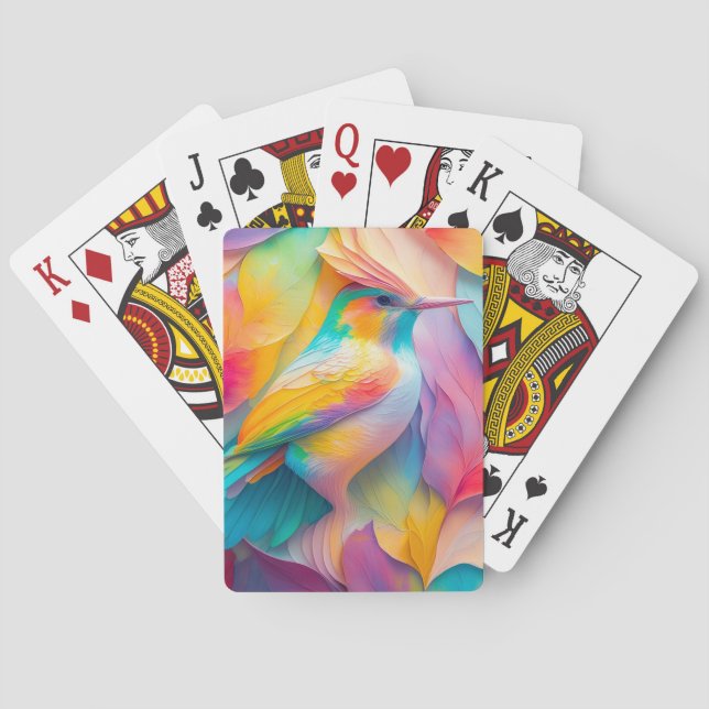 Fantasy Birds Silk Bird Playing Cards (Back)