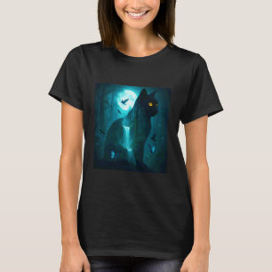 Fantasy Black Surreal Cat T-Shirt