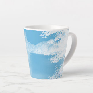 Fantasy Blue and White Winter River Latte Mug