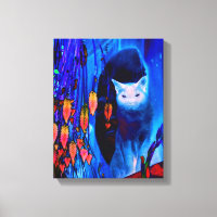 Fantasy Blue Siamese Cat Abstract Animal Art
