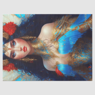 Fantasy Blue Water Fairy Mermaid Decoupage Tissue Paper