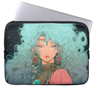Fantasy Bohemian Aesthetic Anime Girl Laptop Sleeve
