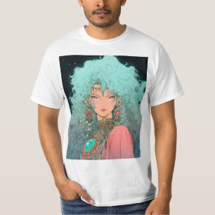 Fantasy Bohemian Aesthetic Anime Girl T-Shirt