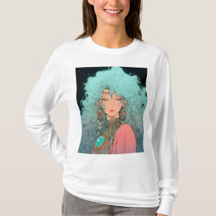 Fantasy Bohemian Aesthetic Anime Girl T-Shirt