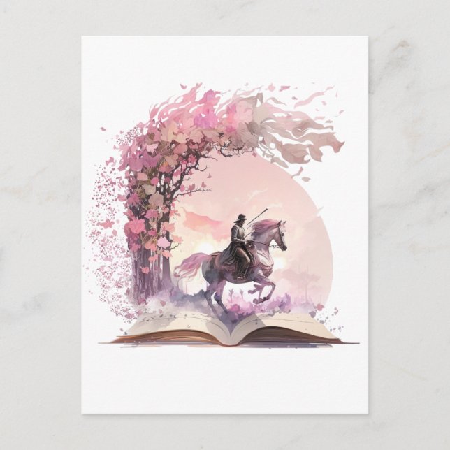 Fantasy Book Lover Design Postcard (Front)