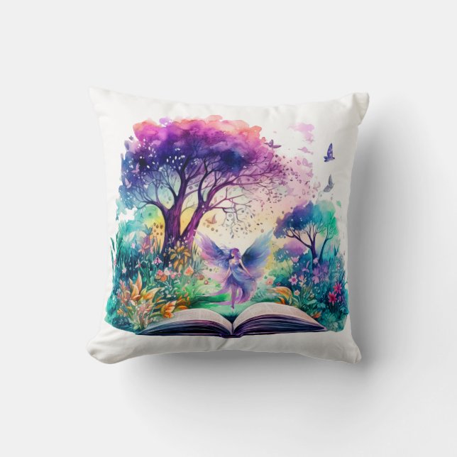 Fantasy Book Lover Fairy Cushion (Front)